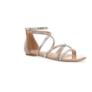 Thalia Sodi Womens Dana Embellished Strap Nude sandal 7.5 M nwob